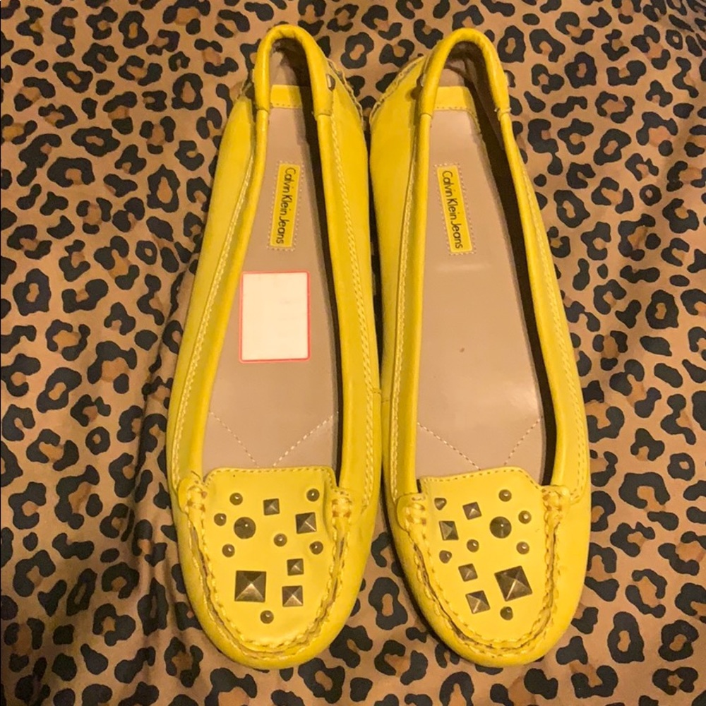 Calvin Klein leather flats